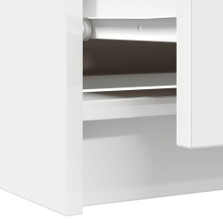 Szafka RTV Biała 60x35x54 cm Drewno klejone