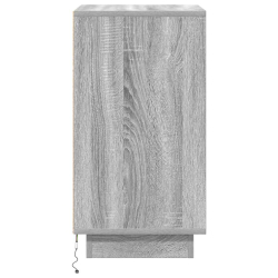 Szafka nocna z oświetleniem LED Szary Sonoma 38x34x65 cm