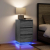 Szafka nocna z oświetleniem LED Szary Sonoma 38x34x65 cm