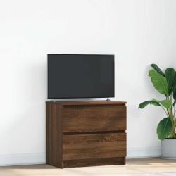 Szafka RTV Brązowy Dąb 60x35x54 cm Drewno klejone