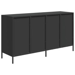 Szafka, czarna, 135x39x73,5 cm, stal walcowana na zimno