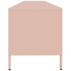 Szafka RTV, różowa, 202x39x43,5 cm, stal walcowana na zimno