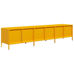 Szafka RTV, żółta, 202x39x43,5 cm, stal walcowana na zimno