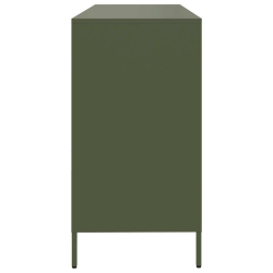 Szafka, oliwkowa, 135x39x73,5 cm, stal walcowana na zimno