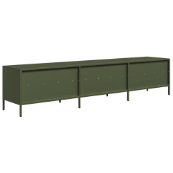 Szafka RTV, oliwkowa, 202x39x43,5 cm, stal walcowana na zimno
