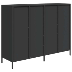 Szafka, czarna, 135x39x103,5 cm, stal walcowana na zimno