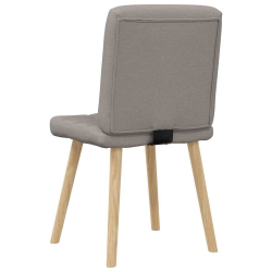 Krzesła stołowe, 4 szt., kolor taupe, obite tkaniną