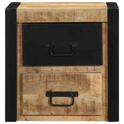 Szafki nocne 2 szt. 40x35x40 cm Drewno lite surowe Mango