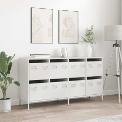 Szafka, biała, 135x39x73,5 cm, stal walcowana na zimno