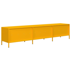Szafka RTV, żółta, 202x39x43,5 cm, stal walcowana na zimno