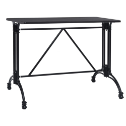 Noga do stolika bistro, czarna, 93x60x72 cm, odlew aluminiowy