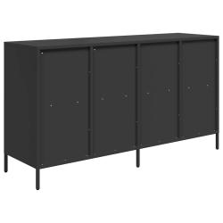 Szafka, czarna, 135x39x73,5 cm, stal walcowana na zimno