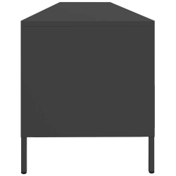 Szafka RTV, czarna, 202x39x43,5 cm, stal walcowana na zimno