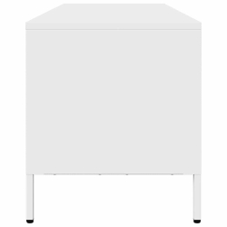 Szafka RTV, biała, 202x39x43,5 cm, stal walcowana na zimno