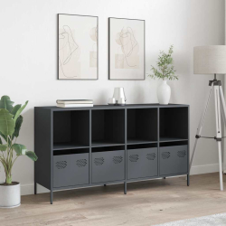 Szafka, antracytowa, 135x39x73,5 cm, stal walcowana na zimno
