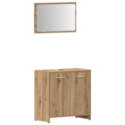 3-częściowy zestaw mebli łazienkowych, dąb artisan
