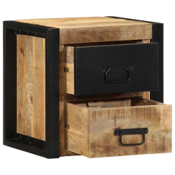 Szafka nocna 40x35x25 cm lite drewno surowe mango