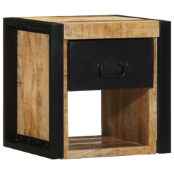 Szafki nocne 2 szt. 40x35x40 cm Drewno lite surowe Mango