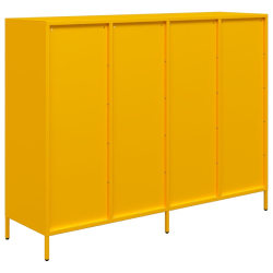 Szafka, musztardowa, 135x39x103,5 cm, stal walcowana na zimno