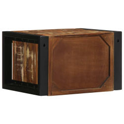 Szafka nocna wielokolorowa 40x35x25 cm lite drewno odzyskane