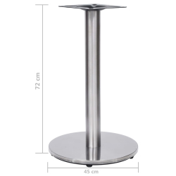 Noga stołu bistro srebrna Ø45x72 cm stal nierdzewna