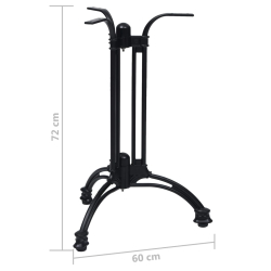 Noga stołu bistro czarna Ø60x72 cm odlew aluminiowy