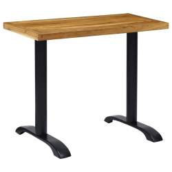 Nogi do stołu bistro 2 szt. Czarne 61x8x72 cm Żeliwo