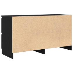 Szafka pod TV Czarna 100x35x54 cm Drewno klejone