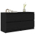 Szafka pod TV Czarna 100x35x54 cm Drewno klejone
