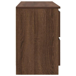Szafka RTV Brązowy Dąb 100x35x54 cm Drewno klejone
