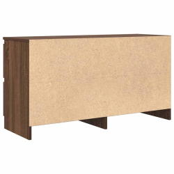 Szafka RTV Brązowy Dąb 100x35x54 cm Drewno klejone