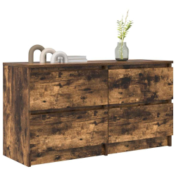 Szafka RTV Dąb wędzony 100x35x54 cm Drewno klejone