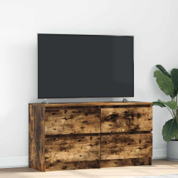 Szafka RTV Dąb wędzony 100x35x54 cm Drewno klejone