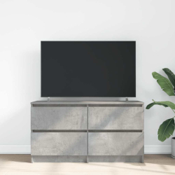 Szafka RTV Beton Szary 100x35x54 cm Drewno klejone