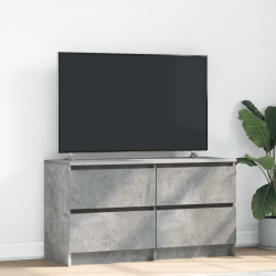 Szafka RTV Beton Szary 100x35x54 cm Drewno klejone