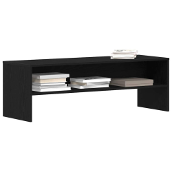 Szafka RTV Czarny Dąb 120x40x40 cm Drewno klejone