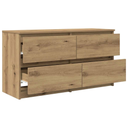 Szafka RTV Artisan Oak 100x35x54 cm Drewno klejone