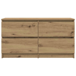 Szafka RTV Artisan Oak 100x35x54 cm Drewno klejone