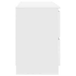 Szafka RTV Biała 100x35x54 cm Drewno klejone