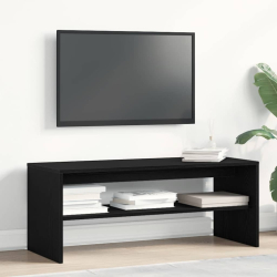 Szafka RTV Czarny Dąb 100x40x40 cm Drewno klejone