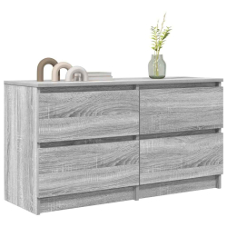 Szafka RTV Szara Sonoma 100x35x54 cm Drewno klejone