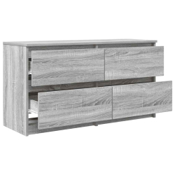 Szafka RTV Szara Sonoma 100x35x54 cm Drewno klejone