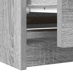 Szafka RTV Szara Sonoma 100x35x54 cm Drewno klejone