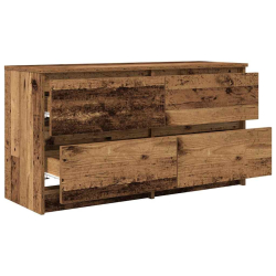 Szafka RTV Stare drewno 100x35x54 cm Drewno klejone