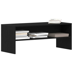 Szafka RTV Czarny Dąb 100x40x40 cm Drewno klejone