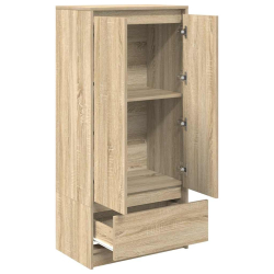 Szafka z szufladą Dąb Sonoma 55,5x34x119,5 cm Drewno klejone