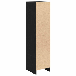 Komoda czarna dąb 29,5x34x119,5 cm Drewno klejone