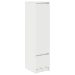 Komoda biała 29,5x34x119,5 cm Drewno klejone