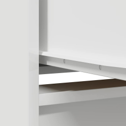 Komoda biała 29,5x34x119,5 cm Drewno klejone