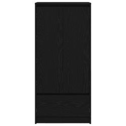 Szafka z szufladą Czarny dąb 55,5x34x119,5 cm Drewno klejone